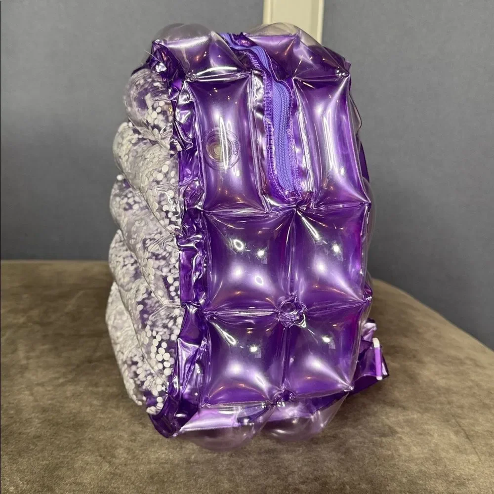 Purple Inflatable Bubble BackPack Foam Ball New in Packaging One Size